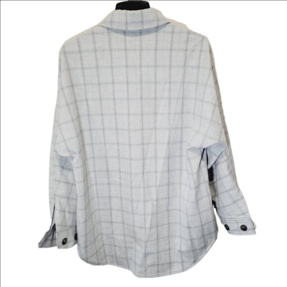 Babaton Graydon Gray Plaid Button-Up Shacket - Picture 7 of 9